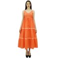 thumbnail image 1 of Bimba Femmes Robe Longue Maxi Cordon Taille Spaghetti Robes de Sangle, 1 of 9