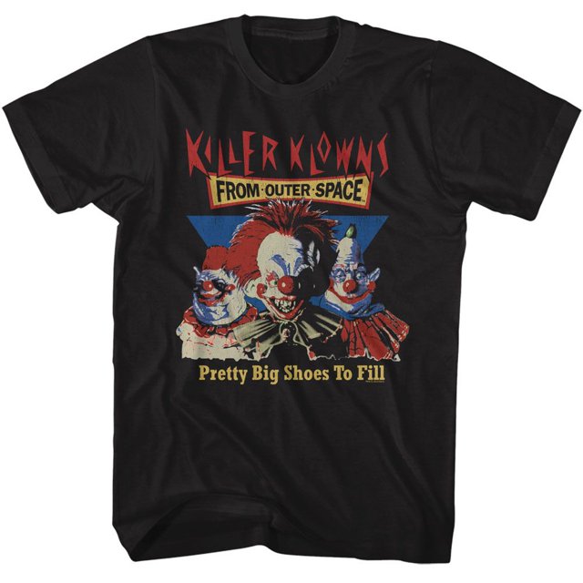 T-Shirt Noir pour Adulte « Killer Klowns In Outer Space Pretty Big Shoes To Fill »