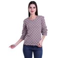 thumbnail image 2 of Moomaya T-Shirts Décontractés pour Femmes en Coton Grande Taille à Manches 3 /4 à Col Rond, 2 of 4