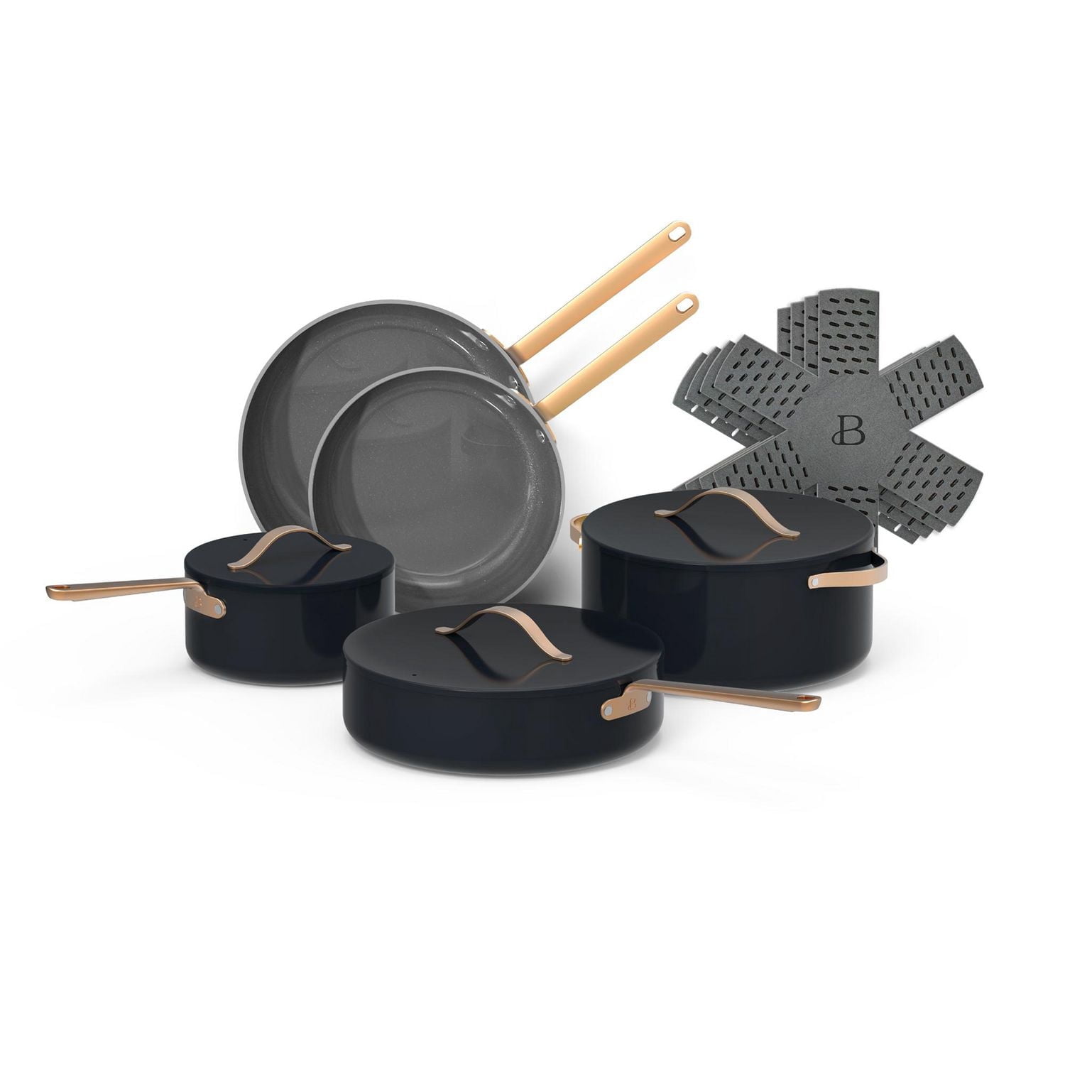 Beautiful by Drew Barrymore 12pc Ceramic Non-Stick Cookware Set