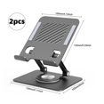 thumbnail image 1 of Support de Téléphone pour Bureau, RAOYI Support de Tablette Réglable et Pliable pour Bureau, Compatible avec Tablette/pad/téléphone et Plus, Noir 2 Pcs, 1 of 6