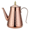thumbnail image 1 of SANQIAHOME 1.8L(60oz) Stainless Steel Hammer Patterned Teapot With Removeable Infuser,Loose leaf cover,Copper, 1 of 11