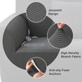 thumbnail image 4 of 2024 Jacquard Stretch Sofa Slipcover Textured Non Slip Couch Cover  Loveseat  Dark Gray, 4 of 6