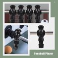 thumbnail image 2 of Ensemble de 5 Joueurs de Baby-Foot Professionnels en Résine pour Soccer de Table Hommes Couleur Noire, 2 of 8