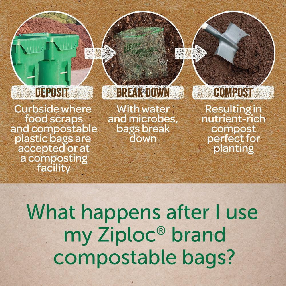 Ziploc® Compostable Sandwich Bag, 20 Bags