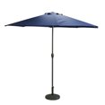thumbnail image 1 of LB International Parasol Extérieur de 8 Pieds avec Manivelle et Inclinaison, Bleu Marine, 1 of 6