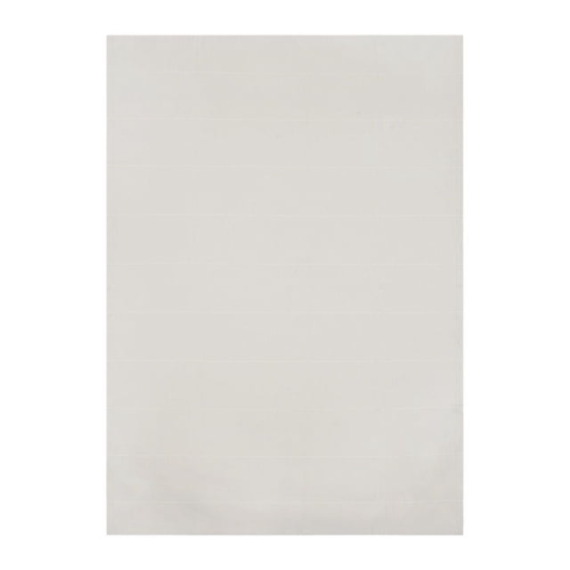 Better Homes & Gardens Stripe Tablecloth 70" Round in beige, made of 100% cotton with woven power loom construction, featuring subtle horizontal stripes and solid textured design, displayed flat with a round shape, suitable for dining table linens and machine washable.