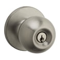 thumbnail image 1 of Weiser Safe Lock Regina Satin Nickel Exterior Door Knob/Entry Door Handle with Key, 1 of 4