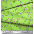 thumbnail image 2 of Soimoi Polyester Crepe Fabric Dot,Leaves & Floral Decor Fabric Printed Yard 42 Inch Wide, 2 of 3
