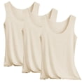 thumbnail image 1 of Posijego Lot de 3 Débardeurs pour Femmes Col Rond Camisoles de Base Couches Débardeurs Sans Manches, 1 of 6