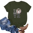 thumbnail image 1 of Aboser T-Shirts Graphiques de Baseball Love pour Femmes 2024 Été Col Rond T-Shirts Baseball Cadeaux de la Fête des Mères Hauts Amples à Manches Courtes, 1 of 3