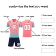 thumbnail image 4 of Custom Football Kit Set for Adult and Child, Name Number Team Logo DIY Family Match Personalized Jersey Shirt Shorts Set, Dad and Son Matching Outfits Pink L, 4 of 6