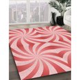 thumbnail image 3 of Ahgly Company Tapis d'Intérieur Lavables en Machine, Carrés de Transition, Rose Foncé, Carré de 5', 3 of 7