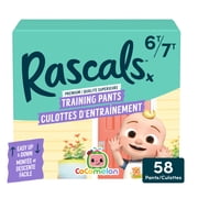 Rascals CoComelon Absorbent Potty Training Pants, Size 6T-7T, 58 Count