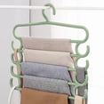 thumbnail image 2 of Ohufall Trouser Rack 5 Tier Hanger Closet Hanging Pants Special Hanger Home Pants Clip Pants Multi Layer Multifunctional Pants Hanging Storage Clothes Hangers Coat Hanger Closet Hanger, 2 of 6