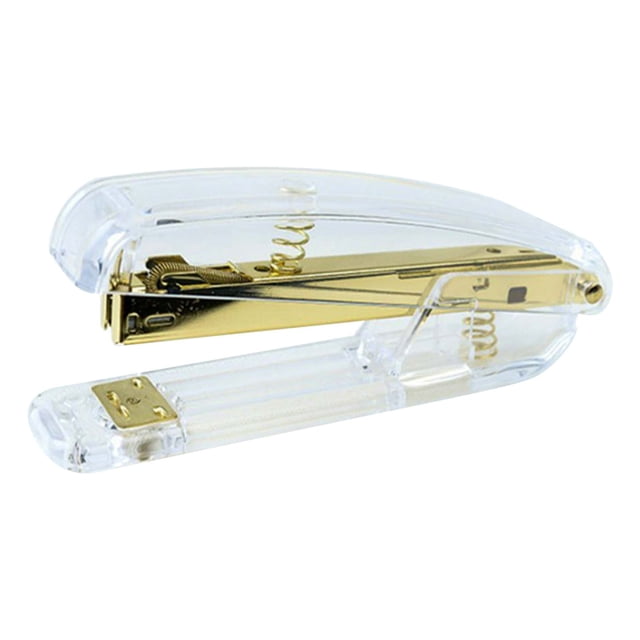 Clear Transparent Stapler, Desktop Office Stapler for Paper Binding, See Through Standard Stapler for Home Office Craft