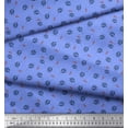 thumbnail image 2 of Soimoi Blue Rayon Fabric Berries & Leaves Print Fabric by the Yard 42 Inch Wide, 2 of 3