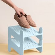 Dvkptbk Multilayer Stackable Foldable Shoe Rack Shoe Storage Rack Shoe Rack Layered Shoe Rack Non Perforated Storage Rack Breathable Plastic Material