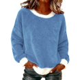 thumbnail image 1 of Chandails d'Automne et d'Hiver Grande Taille pour Femmes, Chandail à Capuchon à Col Rond en Flanelle Uni à la Mode et Décontracté pour Femmes, Chandails à Capuchon Amusants, 1 of 4