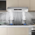 thumbnail image 2 of Costway 30" Under Cabinet Range Hood with 4 Fan Speed Adjustable LED Lights Time Setting Silver, 2 of 10