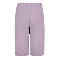 thumbnail image 4 of AherBiu Womens Shorts Casual High Waisted Drawstring Relaxed Fitted Short Summer Knee Length Shorts, 4 of 4