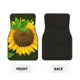 thumbnail image 2 of Kdxio Sunflower Print Car Floor Mats Universal SUV Front Rear Floor Foot Mats 4-Piece Full Set with Non-Slip Rubber Backing Car Accessories for Most Cars, 2 of 7