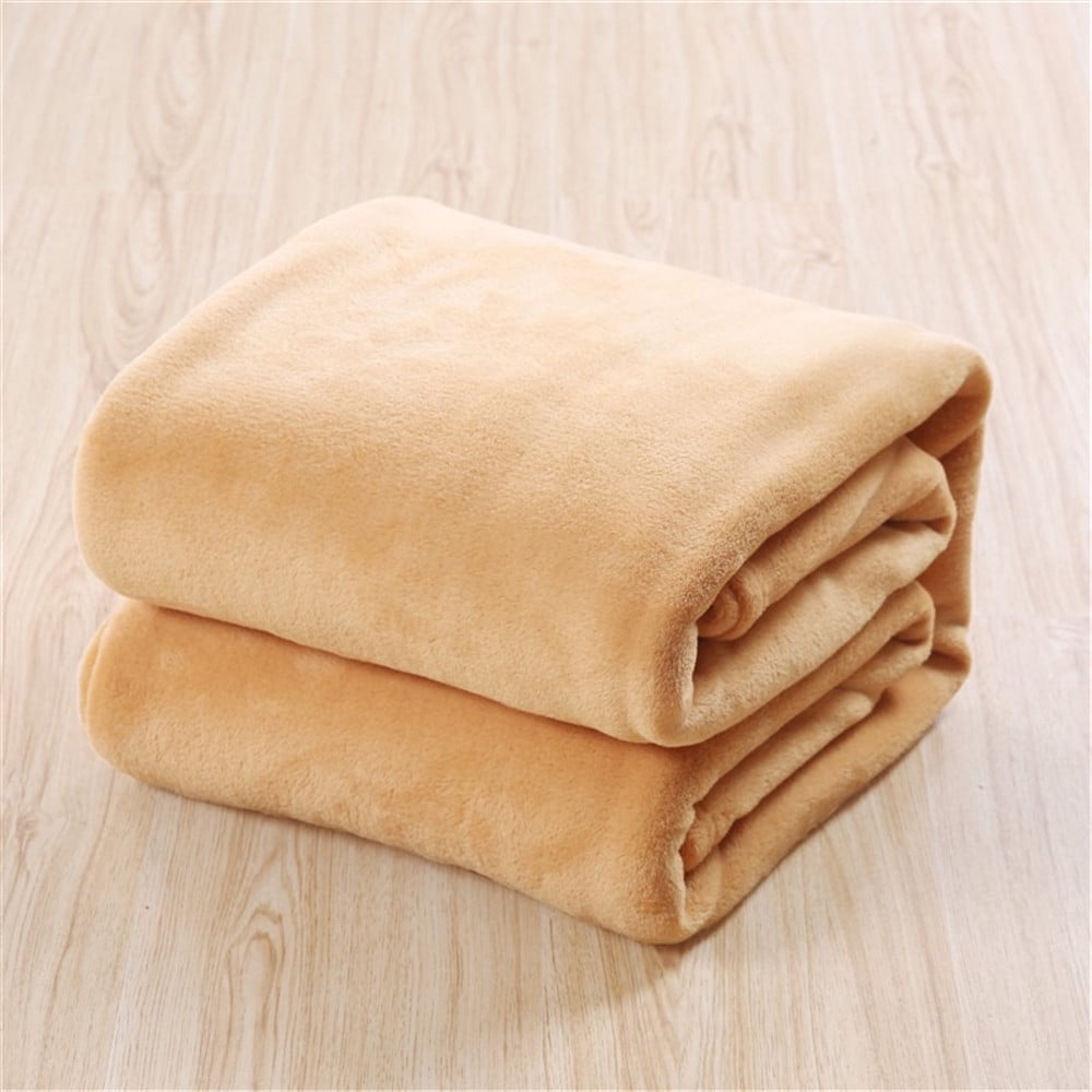 Ynlkorvg Weighted Blanket Clearance, Super Soft Warm Solid Warm Micro Plush Fleece Blanket Throw Rug Sofa Bedding Home Essentials Khaki