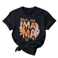 thumbnail image 1 of RKSTN Hauts d'Été pour Femmes Décontractés Coupe Ample Polyvalents T-Shirts Graphiques Mode à Imprimé Floral Respirants Manches Courtes Col Rond T-shirt Blouses, Cadeaux de la Fête des Mères, 1 of 5