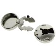 thumbnail image 4 of Transemion Round Men Cufflinks Cuff Button Covers 2 Suit Gift Business Pieces Men Silver 15mm Diameter 5Set, 4 of 6