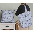 thumbnail image 5 of Soimoi Blue Poly Georgette Fabric Floral Scissor & Dots Print Fabric by the Yard 52 Inch Wide, 5 of 5