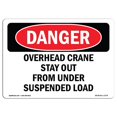 thumbnail image 1 of SignMission OS-DS-D-57-L-1774 Panneau de Danger d'Osha - Charge Suspendue de Pont Roulant, 1 of 1