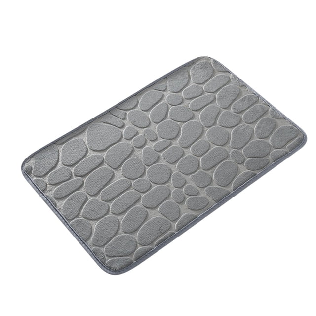 zanvin 1pc Memory Foam Bath Rug Embossed Bathroom Mat Water Absorbent And Washable Bath Rugs, Non-Slip, Thick, Soft And Comfortable Carpet For Show