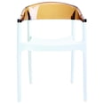 thumbnail image 3 of Compamia Carmen Patio Dining Chair with White Seat in Amber, 3 of 8