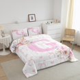 thumbnail image 3 of Erosebridal Ensembles de Literie Rose Initiale g Double avec Couette, Insert de Couette de la Saint-Valentin, Décor Romantique de Roses, Réversible 3 Pcs, 3 of 8