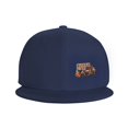 thumbnail image 3 of DouZhe Flat Brim Cap Snapback Hat, Rétro Graffiti Racer Imprime Casquette de Baseball Adulte Bleu Réglable, 3 of 6