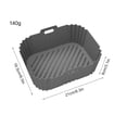 thumbnail image 2 of Dvkptbk Silicone Air Fryer Liners Reusable, 6.5x8.3 Inch Airfryer Liners Square Easy Cleaning Air Fryer Silicone Basket Air Fryer Accessories for Baking Cooking, 2 of 4