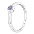 thumbnail image 2 of 925 Sterling Silver Simulated Alexandrite Birthstone CZ Ring For Girls Size 4, 2 of 4