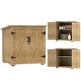 thumbnail image 1 of Outsunny Wood Outdoor Storage Cabinet Potting Shed with Adjustable Shelf, 1 of 10