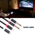 thumbnail image 3 of 2 RCA Male to Dual 6.35 Jack Male Audio Cable Mixer Amplifier Adapter Cord, 3 of 10