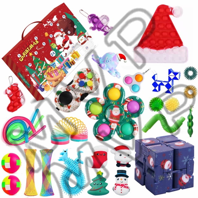 Wangsaura Christmas Fidget Toy Cartoon Kid Brain Training Stress Relief Toys