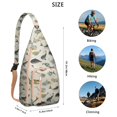 thumbnail image 2 of Shark Week Special Sling Backpack - Multiple Shark Species Educational Print, 2 of 4