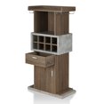thumbnail image 2 of Furniture of America Orville Modern Wood Buffet with Stemware Rack and Wine Rack, Chestnut Brown, 2 of 9