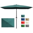 thumbnail image 1 of Garvee 10' x 6.5' Rectangular Patio Umbrella with Crank & Push Button Tilt, 6 Sturdy Ribs, Blue, 1 of 7