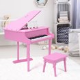 thumbnail image 2 of Costway 30 key Piano w/ Bench Wood Pink, 2 of 8