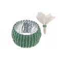 thumbnail image 2 of 4PC Beaded Napkin Ring With Craft Box Green & Silver, 2 of 5