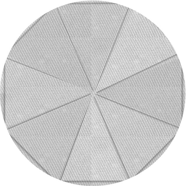 Ahgly Tapis Rond Lavable en Machine Intérieur Transitionnel Gris Foncé, 3 Pieds Rond