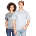 thumbnail image 2 of Hanes Beefy-T Men`s Pocket T-Shirt, XL, Ash, 2 of 3