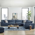 thumbnail image 1 of Modway Commix 6 Piece Down Filled Overstuffed Sectional Sofa Set in Azure, 1 of 9