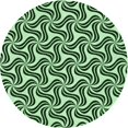 thumbnail image 1 of Ahgly Tapis Rond Lavable en Machine Intérieur Transitionnel Vert Forêt Foncé, 8 Pieds Rond, 1 of 7