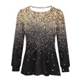 thumbnail image 4 of HKEJIAOI Tunique à Manches Longues Bouffantes pour Femmes Blouses Plissées Décontractées Col Rond T-Shirts Mode Automne 2024 2TG, 4 of 5